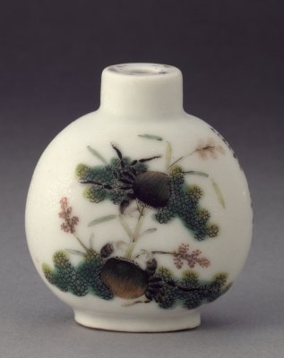 Pastel" two a biography of people" snuff bottles