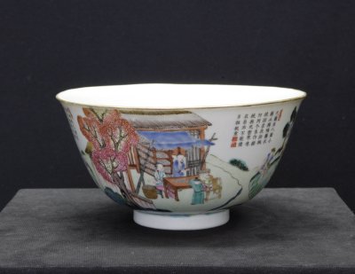 Pastel farming and weaving bowl