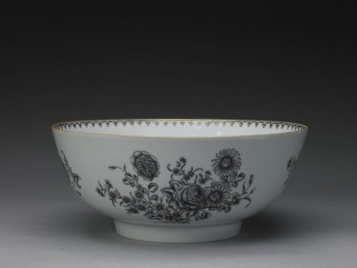 Color black gold flower bowl