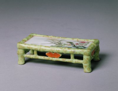 Imitation bamboo colorful flower pattern ink bed