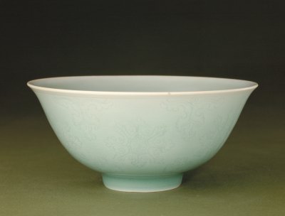 Green shadow shadow lotus flower bowl