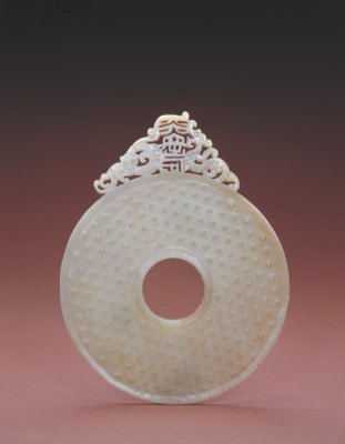 Jade "longevity"-patterned Bi