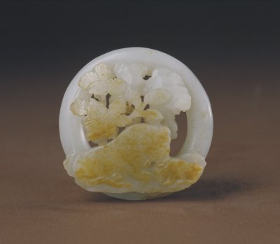 White jade Loudiao Shuanghu rim