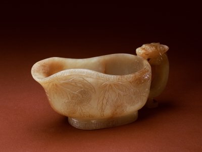 White jade micro dip monaural litchi Yi