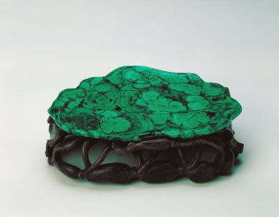 Peacock stone plate