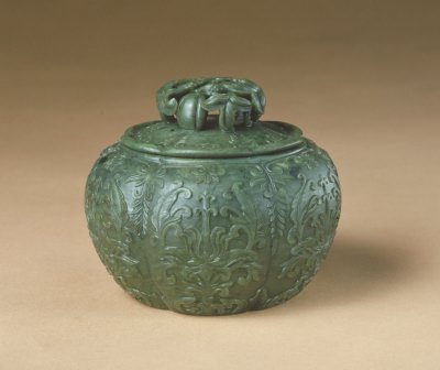 Jade lotus pattern melon Leng tank