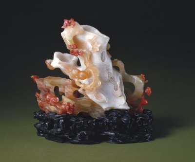 Red agate bat peach flower