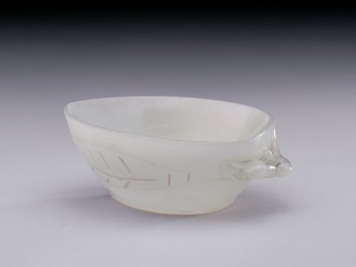 White material single ear peach type cup