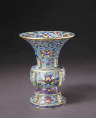 Copper Cloisonne fetal pattern zuen  lotus scrolls
