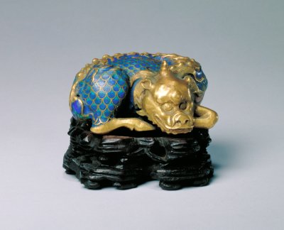 Cloisonne enamel exotics Paperweight