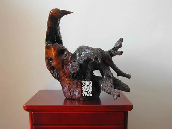 Natural animal type root carving - Phoenix