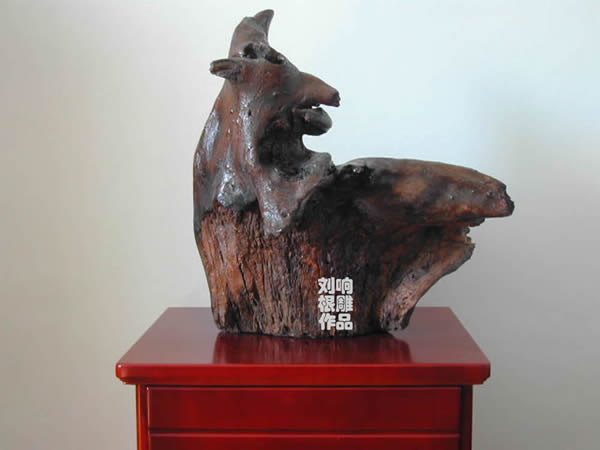 Natural animal type root carving - sheep