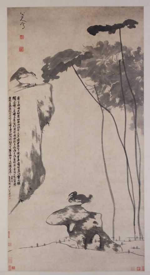 八大山人【荷凫图】图片-名家国画欣赏-清