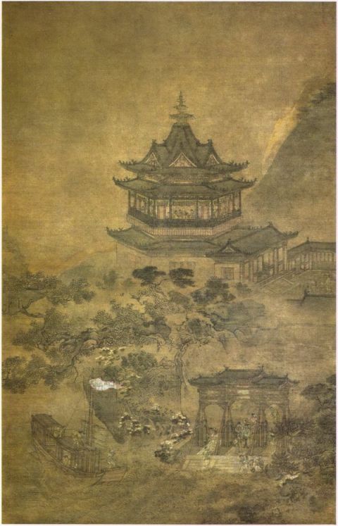  安正文 【岳阳楼图】图片-名家国画欣赏-明
