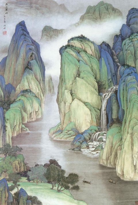 陈谋《燕山翠峡》图片_名家国画欣赏-现代