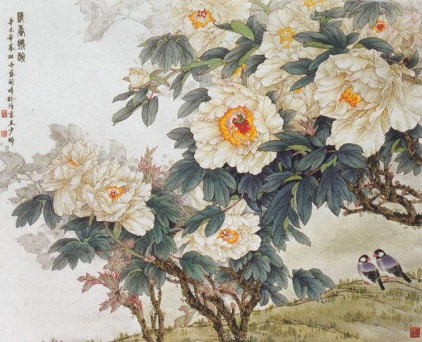 王少卿《清香拂醉》图片_名家国画欣赏-近代