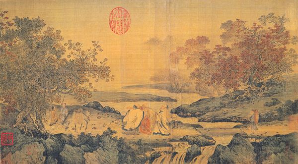 《虎溪三笑图》图片_传世国画作品-宋