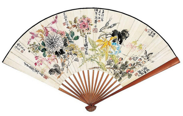 清-任伯年张熊等-群芳图