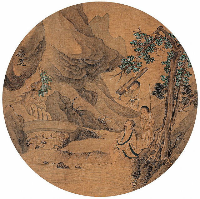 元-钱选-濯足图